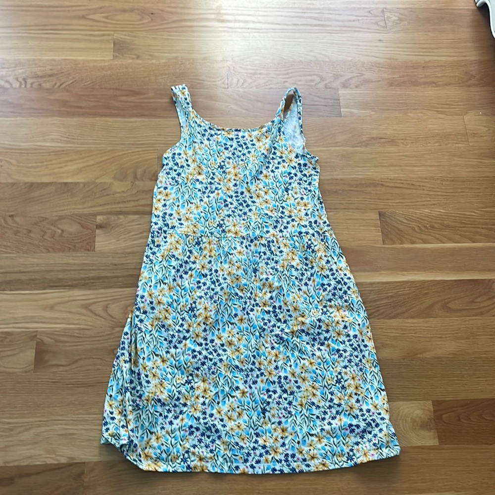 white flowery dress from old navy